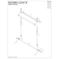 thumbnail image 3 of Kingston Brass SCC2261 Warwick 28-Inch Freestanding Pedestal 3-Tier Towel Rack in Polished Chrome, 3 of 4
