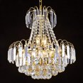 thumbnail image 3 of Fetcoi,  Luxury K9 Crystal Chandelier Modern Flush Mount Ceiling Light Crystal Pendant Light Fixture E14×6 (60×70CM), 3 of 9