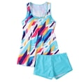 thumbnail image 4 of Warop Women's Printed Tankini Two-Piece Swimsuit with Wide Straps for Beach and Pool Swimming, 4 of 5