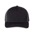 thumbnail image 1 of Richardson Pulse Sportmesh with R-Flex Cap, S-M, Black-Charcoal Split, 1 of 6