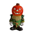 thumbnail image 2 of Estatua de caballero calabaza, figura de fantasma calabaza, coleccionable, decoración de Halloween 15 cm x 8 cm x 6 cm, 2 of 9