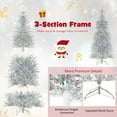 thumbnail image 6 of Costway 6FT Pre-lit Artificial Silver Tinsel Xmas Tree with 790 Branch Tips 300 LED Lights, 6 of 10