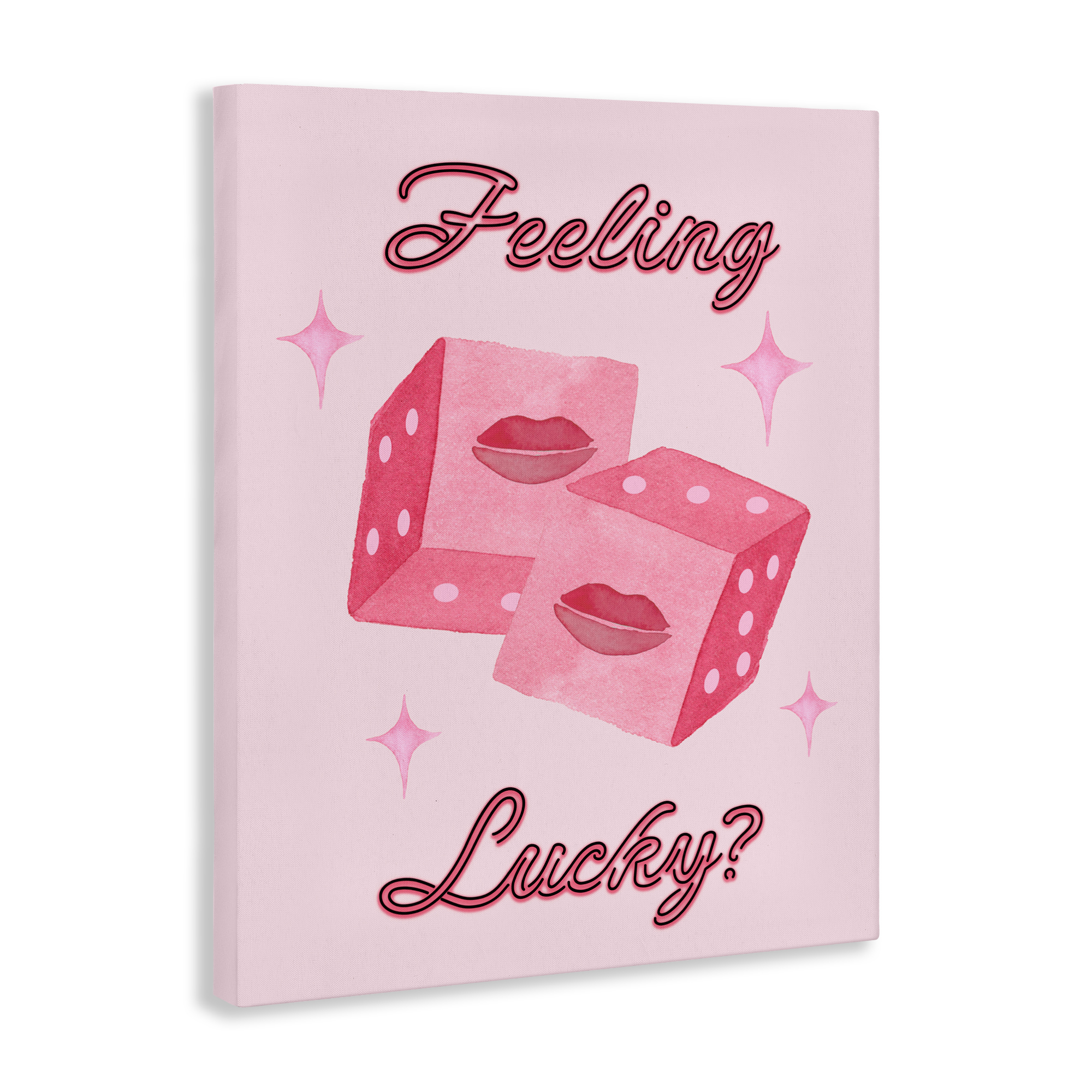 Feeling Lucky? Dice Canvas Wall Art, design by Nina Jacobs
