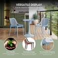 thumbnail image 4 of WestinTrends Playa Outdoor Stackable Modern Plastic Dining Chairs (Set of 2), French Blue, 4 of 13