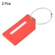 thumbnail image 3 of Etiquetas Etiquetas 9x5cm Silicona Identificador Tarjetero Etiquetas para Viaje Rojo Paquetes de 2, 3 of 7