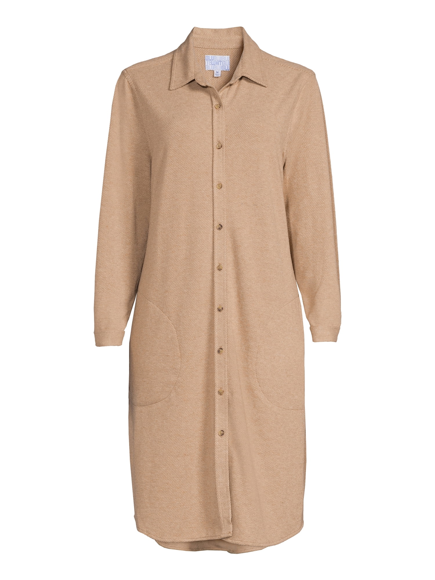 Eliza Long Solid Button Down Dress