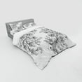 thumbnail image 3 of Ambesonne Floral Bedding Set 3 Pcs, Astrology Pisces Sign, Twin XL, Black White, 3 of 3