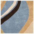 thumbnail image 3 of Contemporary Rug - Modern Art Polyester -Blue/Brown-Color:Blue/Brown,Design:Contemporary,Shape:Square,Size:7' X 7', 3 of 3