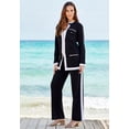 thumbnail image 4 of Roaman's Women's Plus Size Side Stripe French Terry Pull On Pant Set, 4 of 4