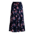 thumbnail image 5 of Time and Tru Women’s and Women's Plus Tiered Midi Skirt with Elastic Waistband, Sizes XS-4X, 5 of 5
