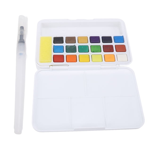 Juego De Pintura De Acuarela Profesional De 18 Colores Vivos, Juego De Pintura De Acuarela Con Protector Solar Lavable Multifuncional, Tono Estable, Portátil Para Dibujar