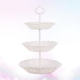 thumbnail image 3 of Three-Tier Cake Display Stand Plate Afternoon Tea Party Serving Platter Cupcake Dessert Stand for Birthday Wedding Decor, 3 of 8