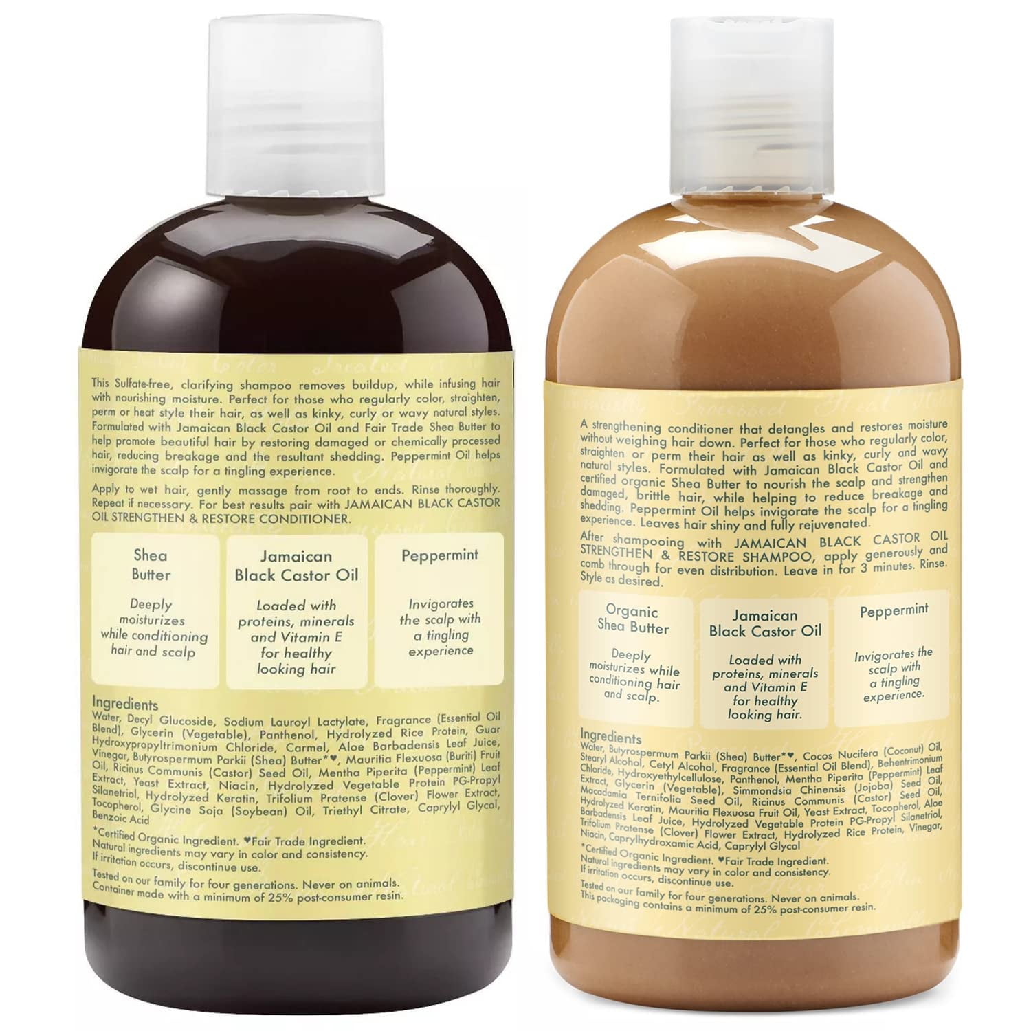 Shea Moisture Strengthen Jamaican Black Castor Oil Set Shampoo  Conditioner