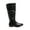 BLACK/PU, variant on DREAM PAIRS Women's Knee High Pull On Fall Weather Winter Riding Boots