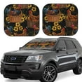 thumbnail image 2 of Bingfone Embroidery Chicken Rooster And Sunflowers Print 2-Piece Sun Shade Front Windshield - Foldable Car Front Window Sunshades For Most Sedans Suv Truck - Medium, 2 of 7