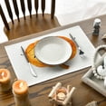 thumbnail image 4 of Smile Fall Pumpkin Maple Leaf Placemats 12 x 18 Set of 4 Thanksgiving Harvest Table Mat, 4 of 7
