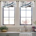 thumbnail image 4 of LALILO Kitchen Curtain Valance And Blue Whale Whale Penguins Rod Pocket Window Curtain 52"x 18" Set of 2, 4 of 7