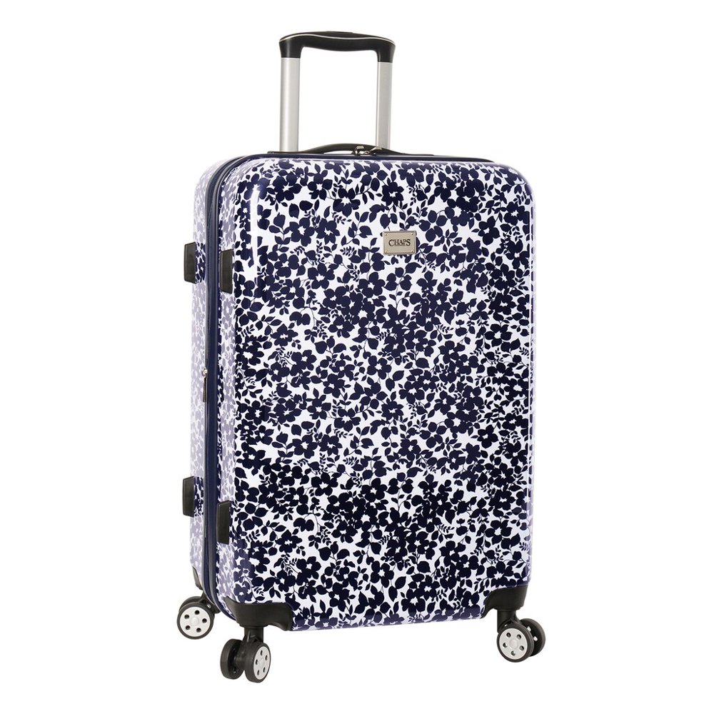Chaps Chaps Saddle Haven Hardside Spinner Luggage Dark Navy Floral