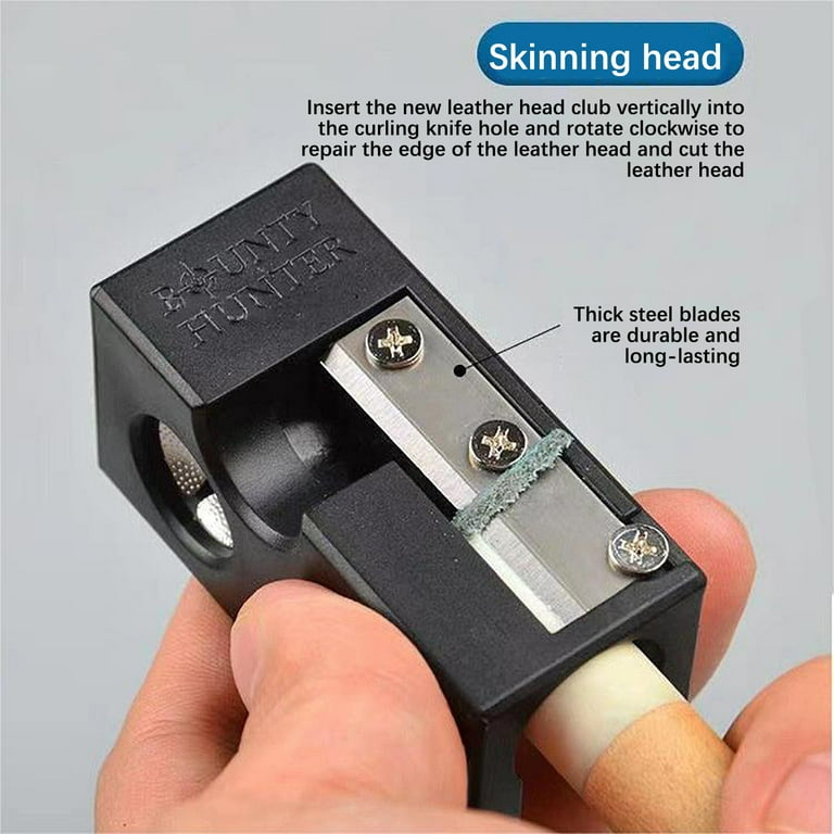 Billiards Pool Cue Tip Shaper Tool Cue Tip Sander Burnisher Cue Stick Tool U Shaped Cue Tip Trimmers With Sandpaper~p78532695