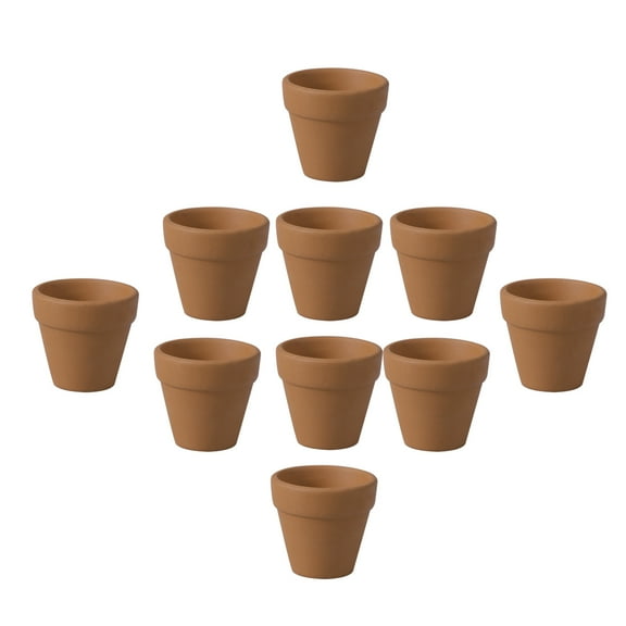 CIMAXIC 20pcs Brown Ceramic Plant Pots for Indoor Use, Decorative Small for Home and Office