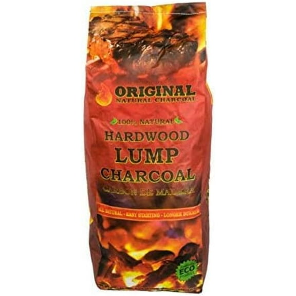 100% Natural Hardwood Lump Charcoals - Unique Blend of Apple, Cherry, and Oak Trees - No Smoke, No Sparks, and Low Ash (17.6lbs)