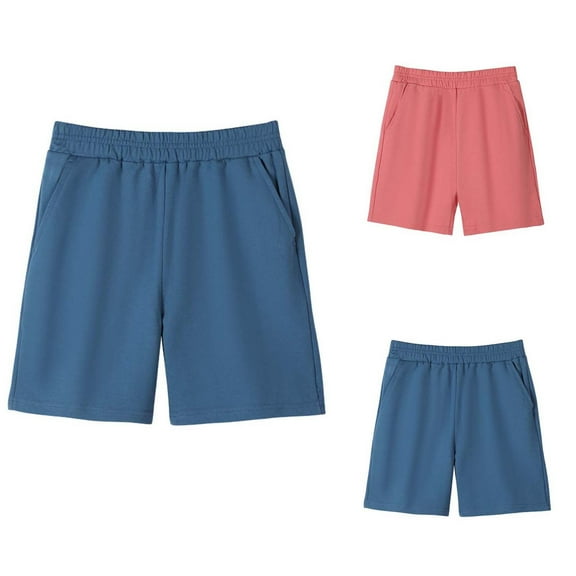 Pounoo New 2025 Girls Shorts Size 10-12 (4-16Y) General Loose Casual Solid Color Shorts for Men and Women. Shorts for Girls