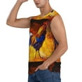 thumbnail image 3 of Daiia Colorful Rooster Printed Men's Tank Tops,Casual Soft Sleeveless Gym Muscle Shirts Bodybuilding Tee-XX-Large, 3 of 8