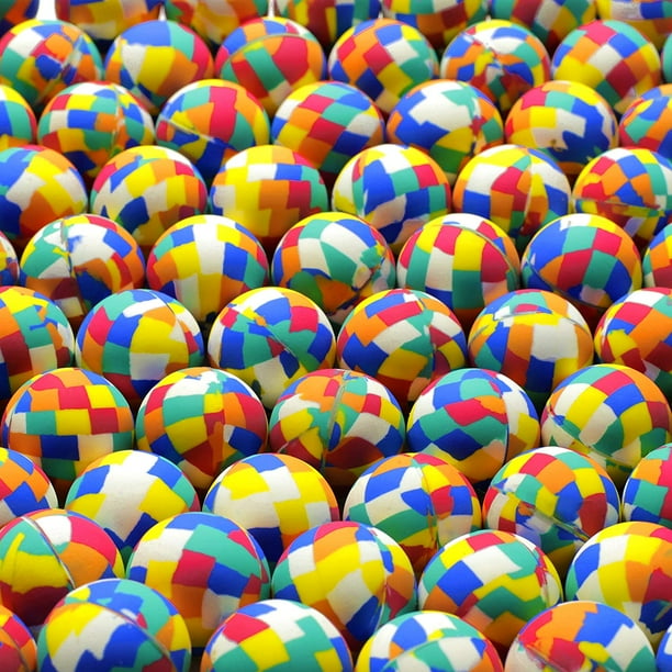 100pcs Bouncy Balls Bulk 27mm 1.06” Colored Brick Bouncing Balls Party