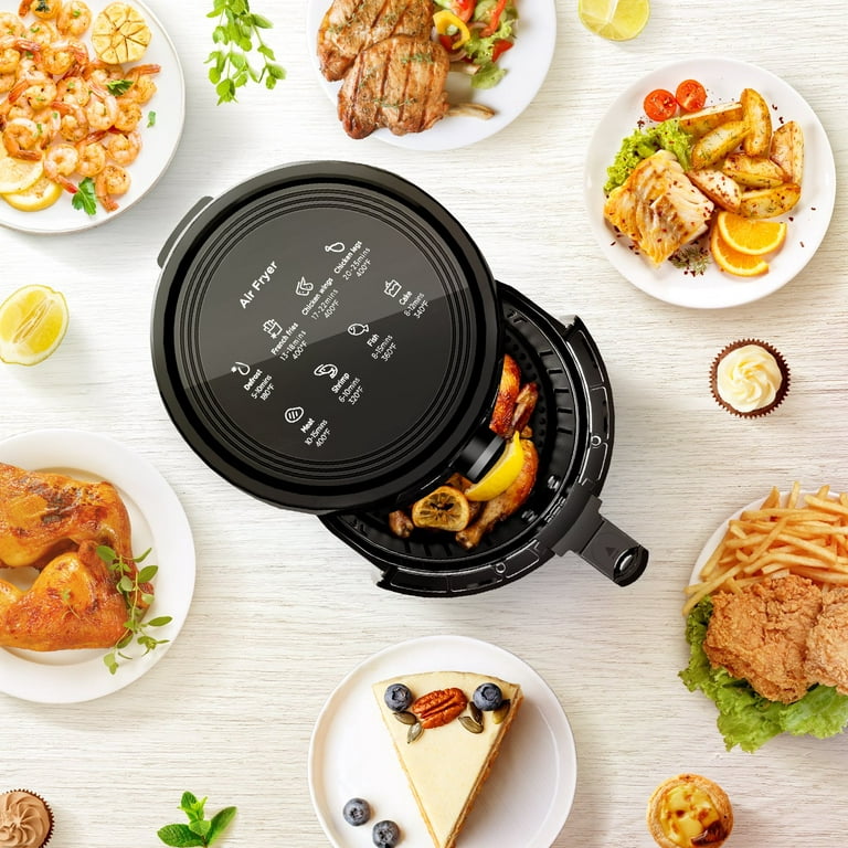 Comfee' 3.7Qt/3.5L Air Fryer Oil-less Cooker, 4.4Qt Fried pot with Temperature Control, Timer, Surrounding 3D Wind, Uniform Heating, 1400 W, Black