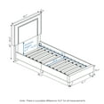 thumbnail image 4 of Furinno LAVAL Twin Upholstered Bed Frame with Double-Row Nailhead Headboard and 12-Piece Wooden Slat Support, Light Grey, 4 of 6