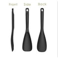 thumbnail image 2 of 2 Pcs Heat Resistant Silicone Cooking Spoon Set - Food Grade Silicone Spatula Spoon for Mixing, Scoop, and Scrape, Dishwasher safe, Bpa Free (Black & Cream White), 2 of 7