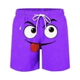 thumbnail image 3 of RXMEKW Swim Trunks for Boys and Girls with Pockets, Solid Color Expression Print Summer Breathable Quick-Dry Shorts for Toddlers and Kids, 3 of 6