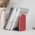 thumbnail image 6 of Lsque Red Polka Dot Printed Wood Bookends,Non-Skid Bookend for Shelves,Heavy Duty Support Bookends,Non-Slip Foam Pads for Office, Home, and Library,1 Pair, 6 of 8