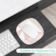 thumbnail image 3 of ERDS-Small Mouse Pad 6.6 Inch, Takes up Wrist and Mouse Space, Waterproof Compact Mini Mouse Mat for Laptop Computer Wireless Mouse Keyboard Home Office Travel,Pink Triangle Marble, 3 of 4