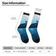 thumbnail image 2 of Pofeuu Ocean Dolphin Fish School Print Crew Socks, Adult Running Hiking Socks for Youth and Adult, 2 of 6