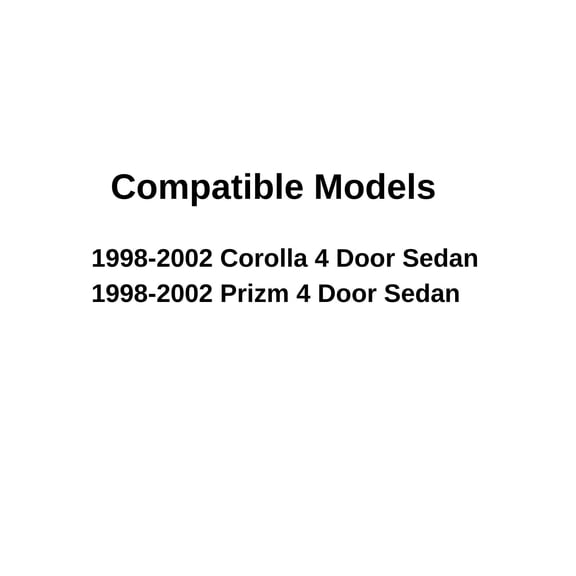 Driver Left Side Front Door Window Door Glass Compatible with Toyota Corolla/Chevrolet Prizm 1998-2002 Models