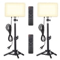 thumbnail image 1 of Andoer - Juego de 2 luces LED para vídeo (45 W, panel de luz de relleno para fotografía, brillo ajustable 2800 K-6500 K), 1 of 8