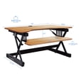 thumbnail image 3 of 40" Large Adjustable Standing Desk Converter/Dual Monitor Mount Bundle Teak Wood, 3 of 7