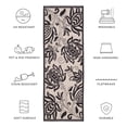 thumbnail image 5 of Safavieh Courtyard Crystal Floral Indoor/Outdoor Runner Rug, Sand/Black, 2'3" x 14', 5 of 9