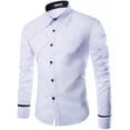 thumbnail image 1 of Camisa Hombre Casual Formal Vestir Slim Fit Strech Rombo Am7, 1 of 7