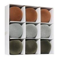 YHAJDS 9PCS Velvet Christmas Balls 8cm/3.15in Xmas Tree Ornaments Velvet Balls Shatterproof Xmas Bulbs Decorations Ball Sets Christmas Tree Hanging Balls for Wedding Holiday Party Decorations