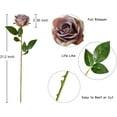 thumbnail image 2 of 10pcs Fake Roses Artificial Silk Flowers Faux Rose Flower Long Stems Bouquet for Arrangement Wedding Centerpiece Party Home Kitchen Decor(Ivory-White Long Stem), 2 of 5