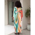 thumbnail image 3 of Kaftans for Women Loungewear Ethnic Print Beach Maxi Dress Split Side Batwing Sleeve Caftan Tunic Summer Tunic moomoo House Wear Casual Evening Dress, 3 of 12