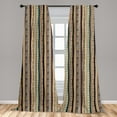 thumbnail image 5 of Ambesonne Vintage Curtains, Traditional Ornaments, Pair of 28"x84", Multicolor, 5 of 5