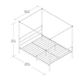 thumbnail image 4 of Mainstays Metal Canopy Bed Queen Black, 4 of 8