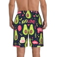 thumbnail image 3 of Naloa Avocado Love Men's Beach Shorts, Surfing shorts, Swim trunks, Quick Dry Swim Trunks for Surfing Beach Fun - Small, 3 of 9