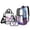 Purple and Blue - Butterfly, variant on DISNIMO Cat Paw Print Clear Backpack, Heavy Duty PVC Bookbag 17 Inch 3 Piece Transparent Backpack with Lunch Box and Pencil Case, Back to School Gifts for Kids Girls
