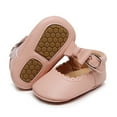 thumbnail image 2 of Wolcakyue Baby Girls Dress Shoes Mary Jane Bowknot Flats None-Slip Sole Princess Shoes for ,Red 6, 2 of 5