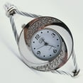 thumbnail image 5 of Deyuer Wristwatch Spiral Waterproof Round Rhinestone Braid Bangle Watch for Gift, 5 of 8
