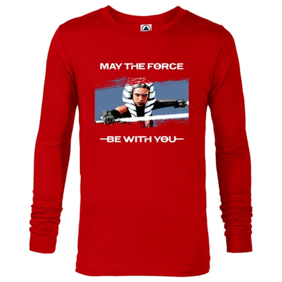 Star Wars Ahsoka Tano May the Force Be With You Disney - Long Sleeve T-Shirt for Men - Customized-New Red